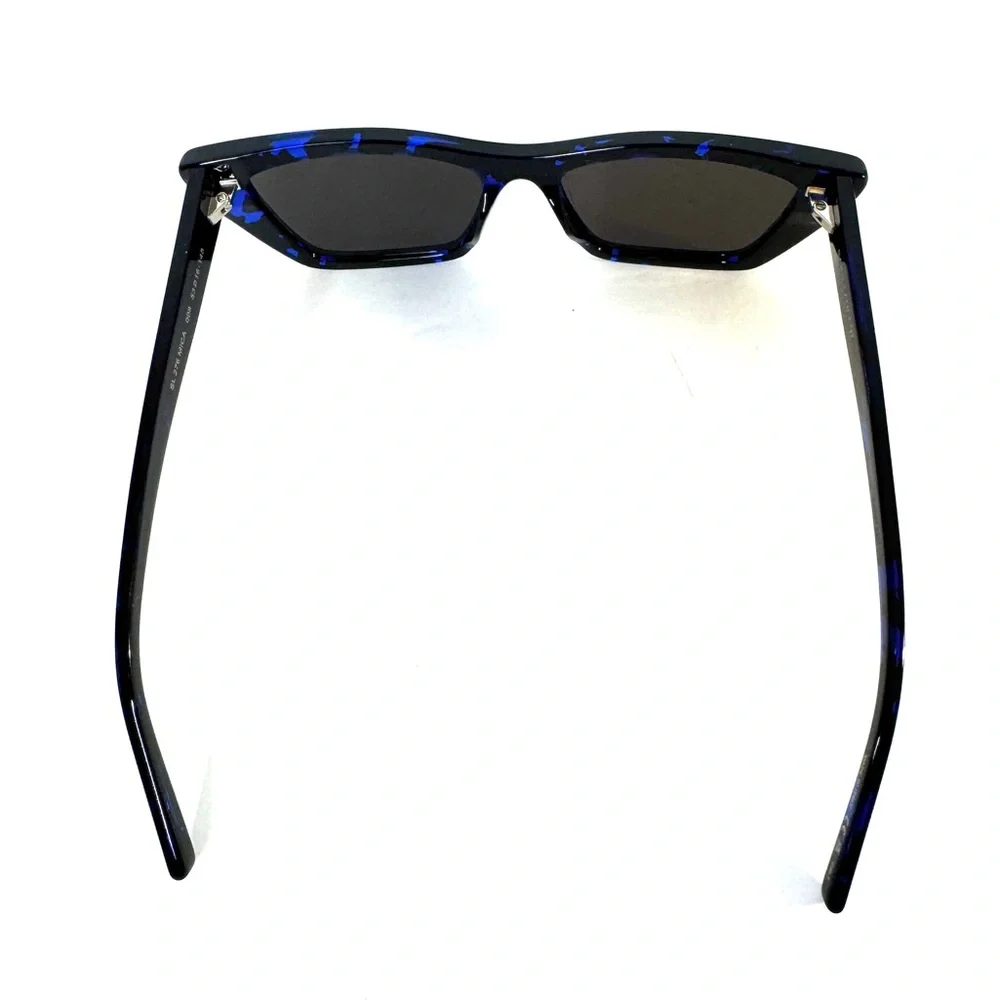 SAINT LAURENT Mica Cat Eye Sunglasses NEW Style SL 276 009 Black Blue Havana